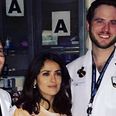 PIC: Salma Hayek ended up hospital yesterday with an extremely inappropriate t-shirt
