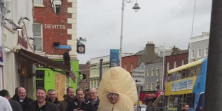 VIDEO: There’s a man dressed as a giant penis walking through Dublin City Centre right now