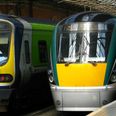 A Dublin-bound commuter train had to be abandoned this morning