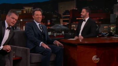 VIDEO: Ben Affleck smuggles a special, unwanted guest on to Jimmy Kimmel Live