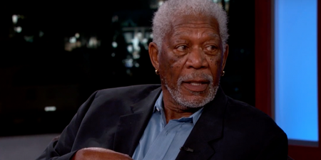 VIDEO: Morgan Freeman put his voice to good use on Jimmy Kimmel