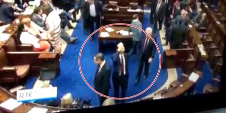 VIDEO: Was this TD waving at someone or suggesting going for pints in the Dail yesterday?