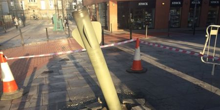 PIC: There’s an unexploded missile on the streets of Dublin today
