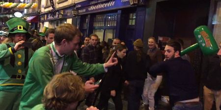 VIDEO: Temple Bar in Dublin was very messy last night