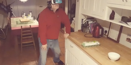 VIDEO: Hilarious clip of a Dad trying virtual reality for the first time