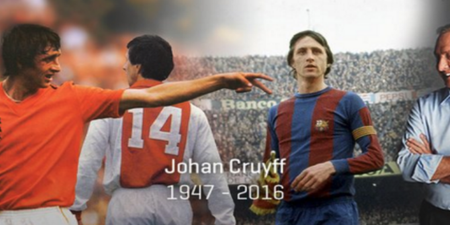Football legend Johan Cruyff has passed away, aged 68