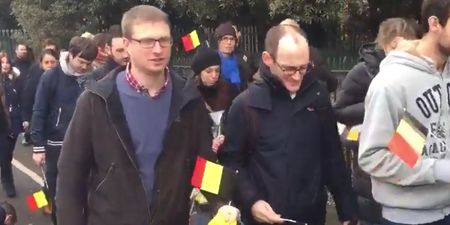 VIDEO: Belgians in Dublin get together to remember the victims of last week’s bombings
