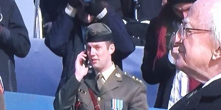 PIC: Other photo of the soldier on the phone reminds us all to think before we judge
