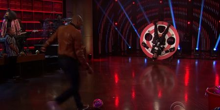 VIDEO: Watching Thierry Henry kick footballs at James Corden on live TV is a lot of fun