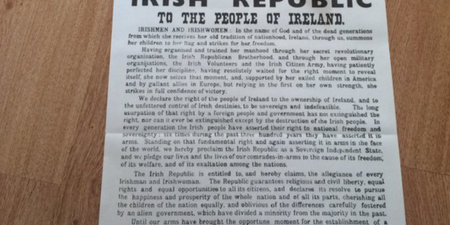 PIC: Dublin shop is having a “price rebellion” and delivering free 1916 Proclamations to houses