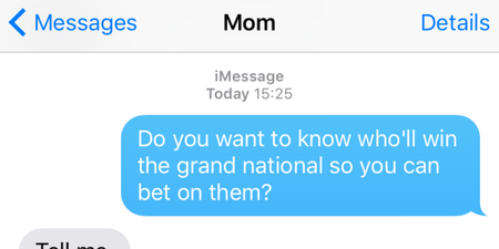 PIC: Irishman caught out his mam with a great prank ahead of Grand National