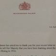 PIC: This young Irish student wrote to the Queen asking for Northern Ireland back and got a response