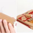 After you’ve eaten this pizza you can make a pipe out of the box