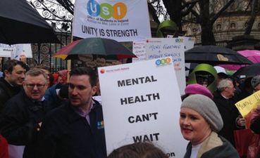 PICS: A sizeable crowd showed up to the mental health protest outside Dáil Éireann