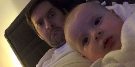 PICS: This new dad can’t stop pranking his partner with pictures of their baby
