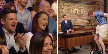 VIDEO: This is the moment Jason Byrne removed his underwear on live TV on The Late Late Show