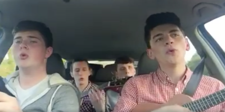 VIDEO: Irish fellas perform fantastic medley in car to celebrate the good weather