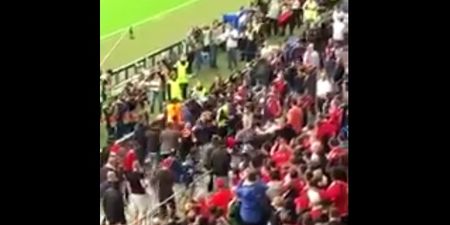 WATCH: Ugly scenes before the Europa League final as Liverpool and Sevilla fans fight in the stands