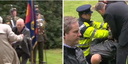 VIDEO: Canadian Ambassador to Ireland tackles protester at ceremony in Dublin to honour soldiers killed in 1916