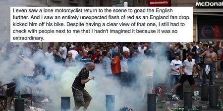 You have to read this British guy’s amazing first hand account of the Marseille violence