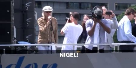WATCH: Bob Geldof shouts insults at Nigel Farage from a boat on the Thames