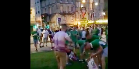 VIDEO: Irish fans sing while tidying up after themselves in Bordeaux