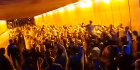 VIDEO: Bordeaux pub closes, Irish fans move party to nearby tunnel for massive sing-song