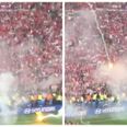 This video shows just dangerous lit flares really were at the Hungary game