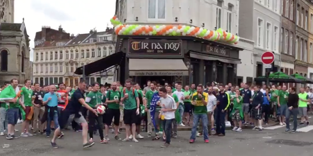 VIDEO: Irish fan pulls off quality trick shot, crowd goes absolutely wild