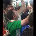 VIDEO: Irish and Italian fans join in a noisy tribute to the French police