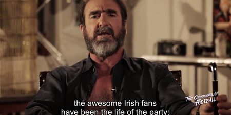 VIDEO: Eric Cantona might be the biggest fan of the Irish supporters in France