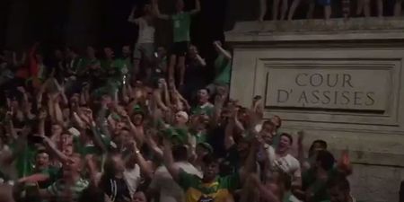 WATCH: Irish fans roar ‘Shane Long’s on Fire’ into the Lyon night sky in intense singsong