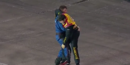 VIDEO: Two NASCAR drivers became embroiled in a cringeworthy fight on TV
