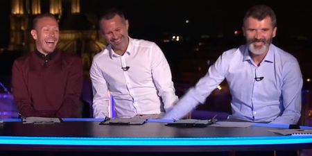WATCH: Ryan Giggs got in a sly dig at Roy Keane and Ireland on ITV