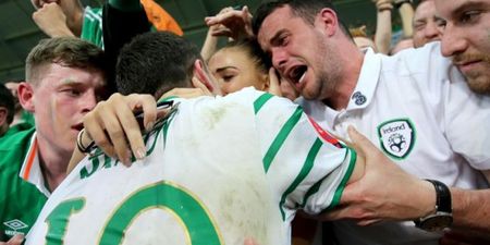 WATCH: Robbie Brady celebrating with his family the standout moment in UEFA thank you to Euro 2016 fans