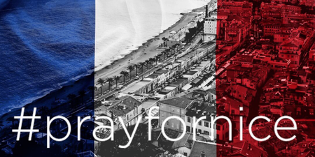 People show their solidarity with France using #PrayForNice