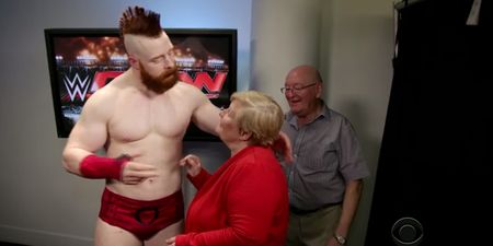 WATCH: Sheamus charms the pants off James Corden’s mother on WWE Raw