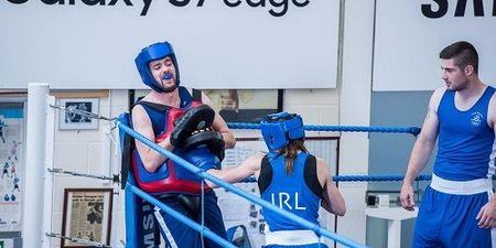 VIDEO: Katie Taylor v Jack Whitehall is the boxing clash you never thought you’d see