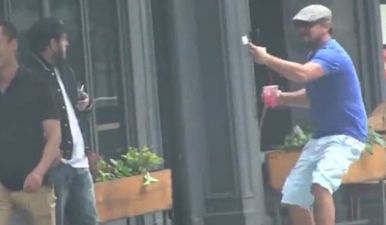 WATCH: Leonardo DiCaprio pretends to be a fan, scares the sh*t out of Jonah Hill in New York