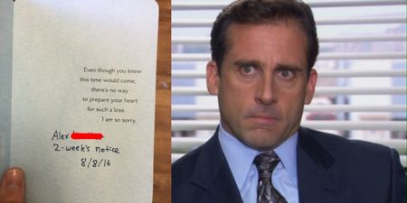 PIC: This man quit his job with a greeting card like an absolute boss