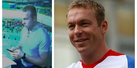 WATCH: Everyone loved Chris Hoy’s cheeky reaction to being caught on his phone live on air