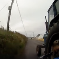 WATCH: Shocking footage show tractor nearly hitting Irish cyclist on rural road