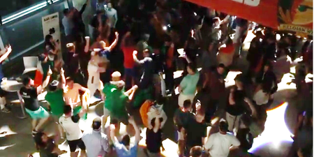 VIDEO: Hundreds of Irish fans in Vegas celebrate that epic Conor McGregor victory