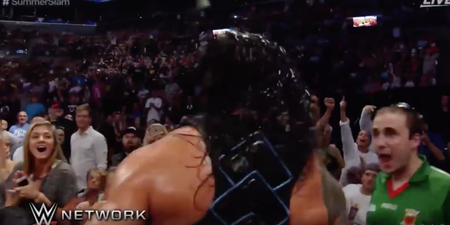 WATCH: Guy in Mayo jersey stands up to Roman Reigns at WWE SummerSlam