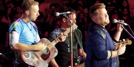 WATCH: James Corden performs cover of ‘Nothing Compares 2 U’ with Coldplay live in LA