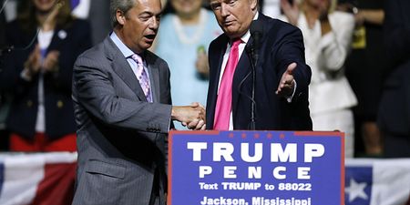 WATCH: Donald Trump was joined onstage last night by everybody’s favourite Brexiteer