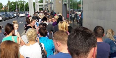VIDEO: We’d hate to be in this queue for a Smyths Toystore fire damage sale in Naas