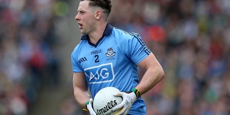 PIC: Philly McMahon pays a lovely tribute to the late ‘Batman’ Ben Farrell after Dublin’s victory over Kerry
