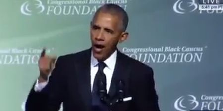 WATCH: Obama’s return to the public stage kicks off with an absolutely brilliant opening line