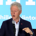 Bill Clinton responds to a heckler that called him a rapist at a campaign event